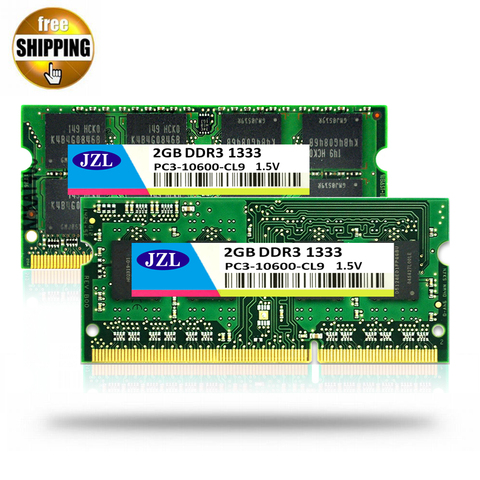 JZL DDR3 1333MHz PC3-10600 / PC3 10600 DDR 3 1333 MHz 2GB 204 PIN 1.5V CL9 SODIMM Memory Module Ram SDRAM for Laptop / Notebook ► Photo 1/1