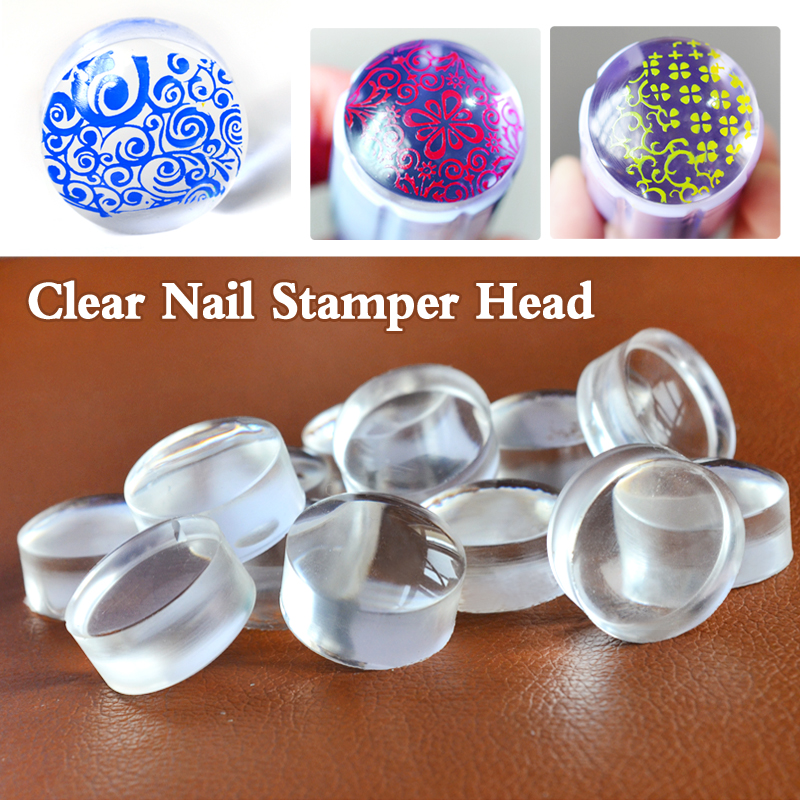 Clear Nail Stamping Tool/ Silicon Clear Jelly Stamper Transparent