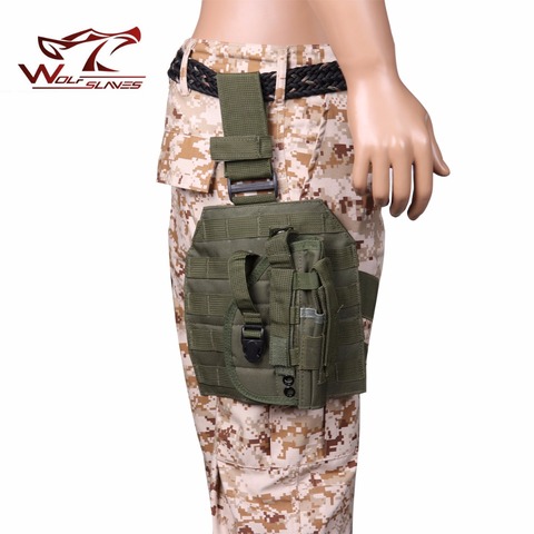 Drop Leg Holster Thigh Holster - Molle Airsoft Holster with Magazine Pouch  Thigh Pistol Gun Holster Tactical
