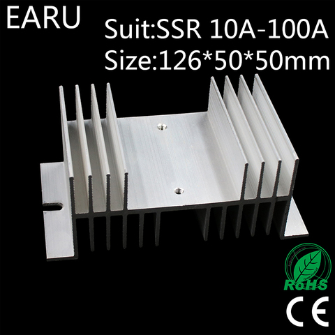 1 pcs W shape Aluminum Single Phase Solid State Relay SSR Heat Sink Base Small Type Heat for 10A to 100A Radiator Wholesale Hot ► Photo 1/1