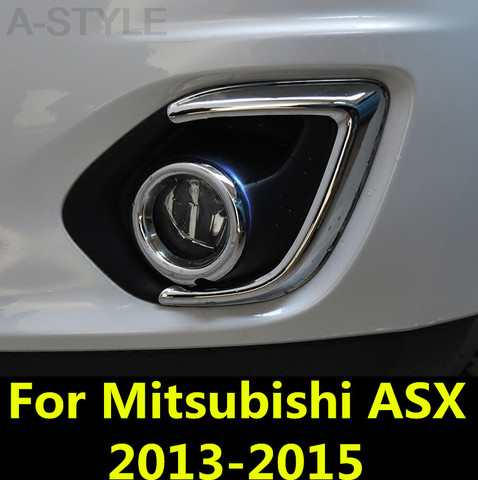 For Mitsubishi ASX 2013-2015 Car Rear Fog Light Front fog lights Cover Trim Strip ABS Chrome Frame Lamps Car-styling Decoration ► Photo 1/1