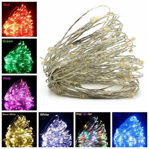 1/2/5/10/20M Fairy Lights Copper Wire LED String lights Holiday lighting For Christmas Tree Garland Wedding Party Decoration ► Photo 1/6