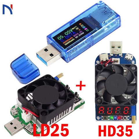 USB 3.0 Voltmeter Ammeter Voltage Current Meter With 25W 35W Load LD25 HD35 Multimeter Battery Charge Power Bank Tester ► Photo 1/1