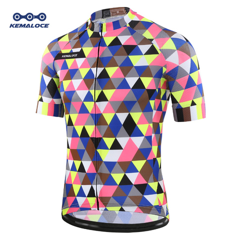 Fluorescent Men Cycling Jersey Racing Tops Short sleeve Yellow Blue Cyclist Clothes Shirt Maillot Summer Pro Bicycle Bike Wear ► Photo 1/6