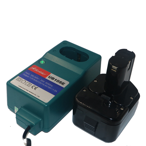New 12V  Power Tool Rechargeable Battery & Charger for Hitachi EB1212S EB1214L EB1214S EB1230,EB1230H,EB1230X,EB1233X DS12DVF3 ► Photo 1/6