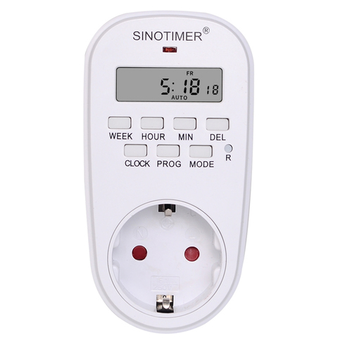 EU Plug Outlet Electric Digital Socket with Timer Socket Timer Plug 220V Time Control 7 Days Programmable Timer Switch Countdown ► Photo 1/6