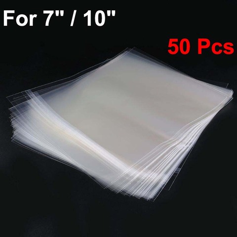 50PCS OPP Gel Record Protective Sleeves Cover Self Adhesive Bag For 7 10 Inches Turntable Vinyl Records Accessories ► Photo 1/6