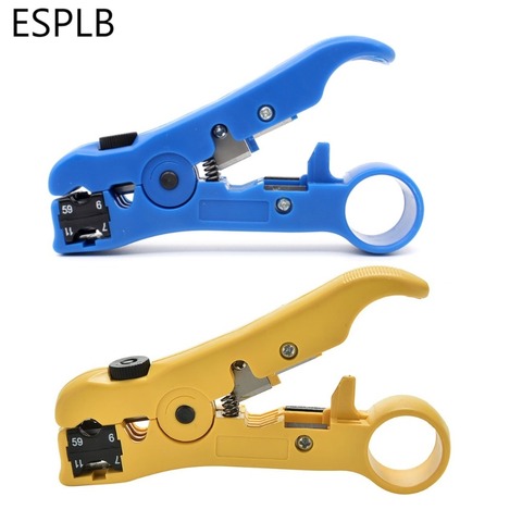 ESPLB Universal Cutter Stripper Wire Cable for Flat or Round UTP/STP RG59/6/7/11 Wire Coax Coaxial Stripping Tool ► Photo 1/6