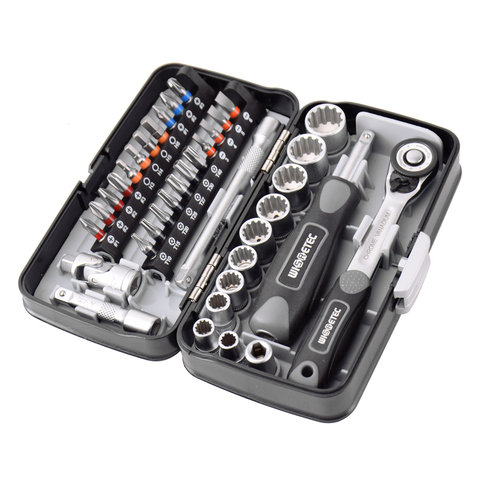 Meterk 38pcs Mini Ratchet Wrench Set 1/4