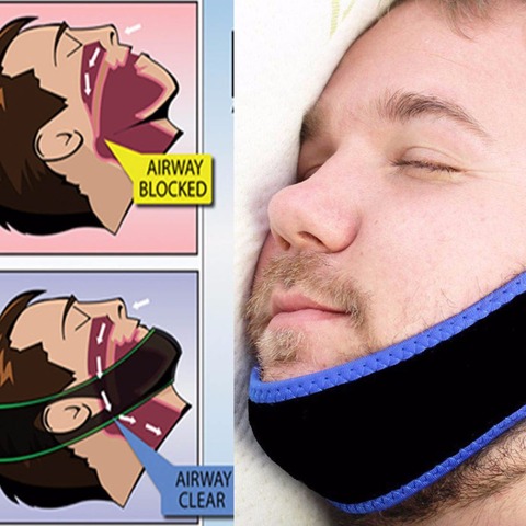 Stop Snoring Belt Snore Stopper Anti Snoring Chin Dislocated Snoring Resistance Band Chin Fixing Straps Chin Dislocation Band ► Photo 1/6