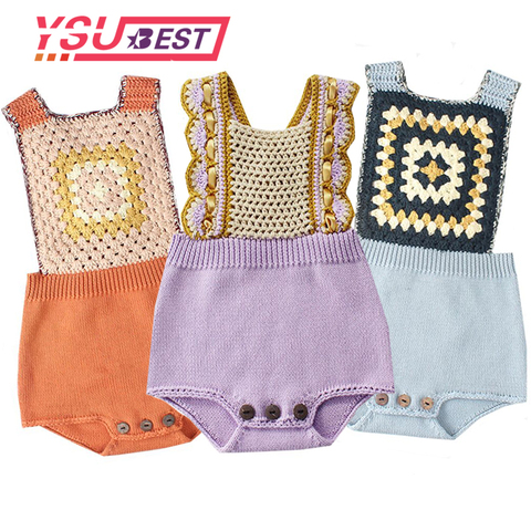 Knitted Rompers For Babies Spring Autumn Girl Baby Romper Set Infant Boys Clothes Jumpsuit Woolen Vintage Baby Clothes Overalls ► Photo 1/6