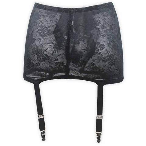 Vogue New Plus/Extra Black High Waist Women/female Sexy Garter Belts for Stockings, Vintage Styles Garters 4 Metal Buckles S503B ► Photo 1/4