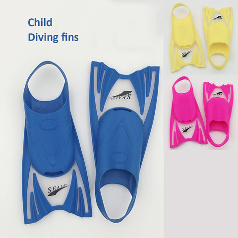 Child Kids Full Silicone Snorkeling Diving Swimming Fins S M Size Scuba Snorkel Foot ► Photo 1/6
