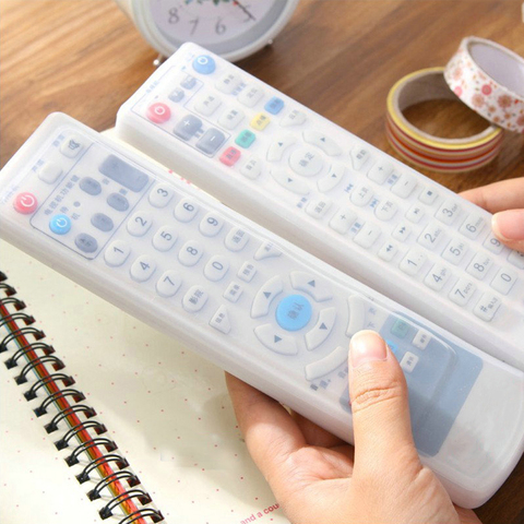 1PCS Remote Control Cover Silicone Transparent TV Remote Control Case Air Conditioning Dust Protect Storage Bag 14 Sizes ► Photo 1/6
