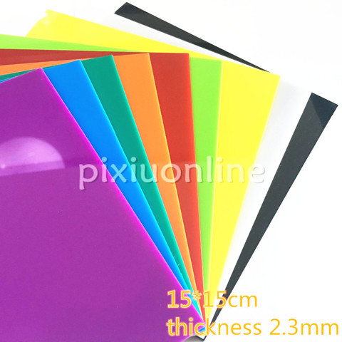 15*15*0.23cm J584 9Colors Colorful Opacitas Acrylic Plate Perspex Sheet Plastic Board DIY Model Dropshipping ► Photo 1/6