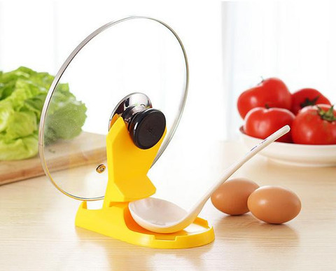 Useful Spoon Pot Lid Shelf Cooking Storage Kitchen Decor Tool Stand Holder Spoon Rests Pot Clips ► Photo 1/6