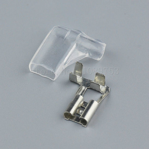 50Sets 4.8 Right Angle Crimp Terminal with Case 4.8mm Insulated Spring Connector Flag Female Cold Terminal ► Photo 1/1