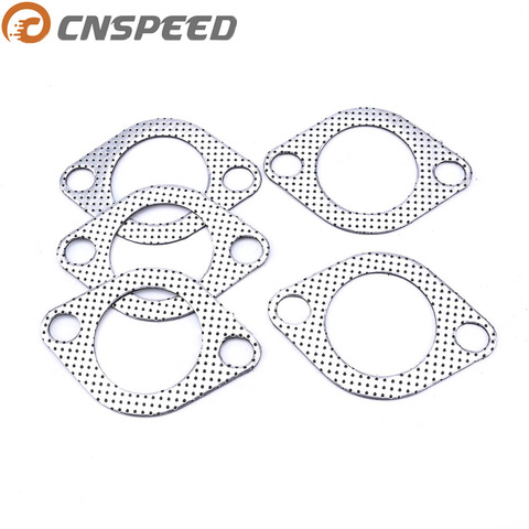 5pcs/Lot Aluminum 2.25 inch 56mm Car Engine Exhaust Gasket Downpipe Flange Universal Exhaust Pipe Gasket with two holes YC101291 ► Photo 1/5