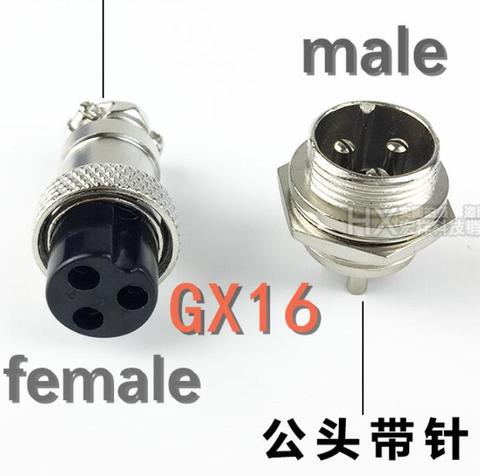 only1pcs  GX16 GX16-4 4P 4Pin 16mm Male&Female Wire Panel Connector plug Circular Aviation Connector Socket Plug ► Photo 1/1