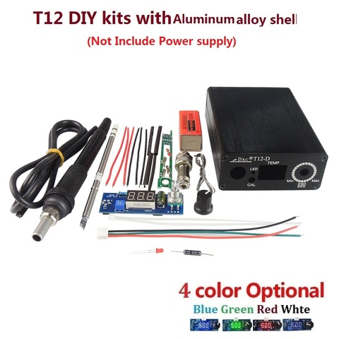 New Electric Unit Digital Soldering Iron Station Temperature Controller Kits for HAKKO T12 Handle DIY kits LED vibration switch ► Photo 1/6
