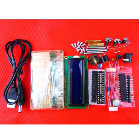 1 Set 5V LCD1602 Multifunction Electronic Clock Suite Microcontroller 51 Production Diy Kits With Case ► Photo 1/1