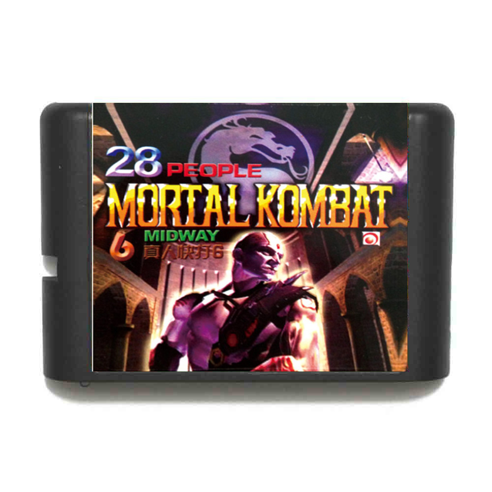 Mortal Kombat 6 Midway 28 People 16 Bit MD Game Card For Sega Mega.