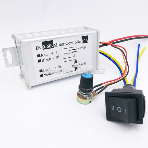 10A DC motor Speed Controller 9-60V Reversible PWM Control Forward/Reverse Switch ► Photo 1/5