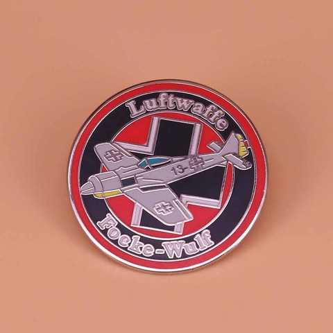 Fighter enamel pin Luftwaffe badge cross brooch Germany Air Force jewelry airplane flight gift men shirts jacket accessories ► Photo 1/2