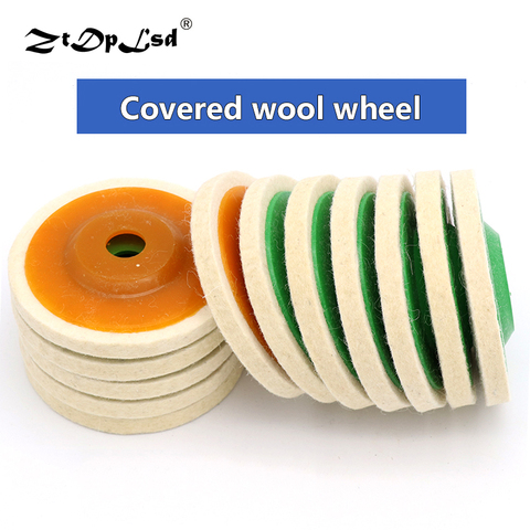 4 Inch 100mm Wool Round Polishing Pads Buffing Angle Grinder Wheel Felt Disc Pad Set Buffer Tools For Grinding Wheels Polisher ► Photo 1/5