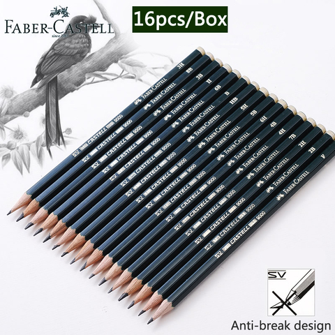 Faber Castel 16pcs/Box Pencils for School Pastel HB 2B 2H Drawing Pencil Set Lapiz Professional Potloden Art Supplies ► Photo 1/6