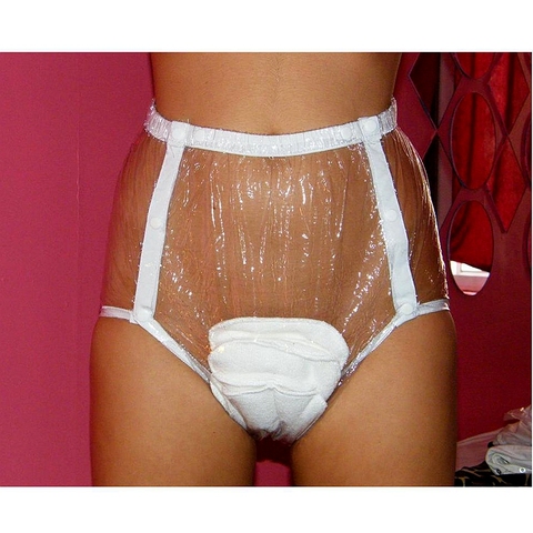 Free Shipping FUUBUU2203-Transparent -XL-1PCS  Waterproof pants/Adult Diaper/incontinence pants /Pocket diapers ► Photo 1/2