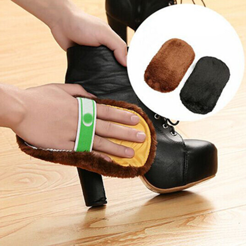 1Pcs New Arrival Shoe Care Brush Soft Wool Plush Shoe Gloves Wipe Shoes Handbag Mitt Suede Shoes Cleaner ► Photo 1/4