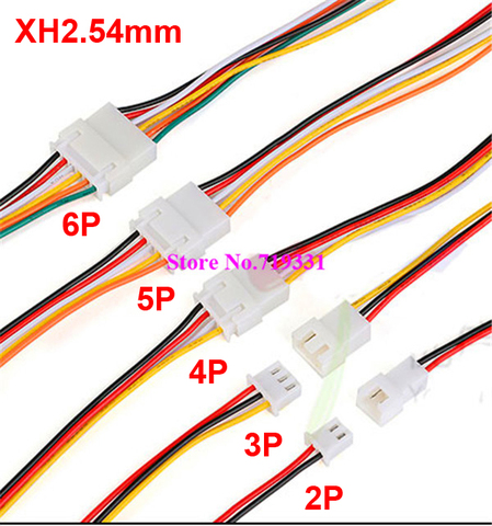 10pcs XH2.54 2/3/4/5/6 Pin Pitch 2.54mm Wire Cable Connector XH Plug Male & Female Battery Charging Cable Length 26AWG ► Photo 1/1