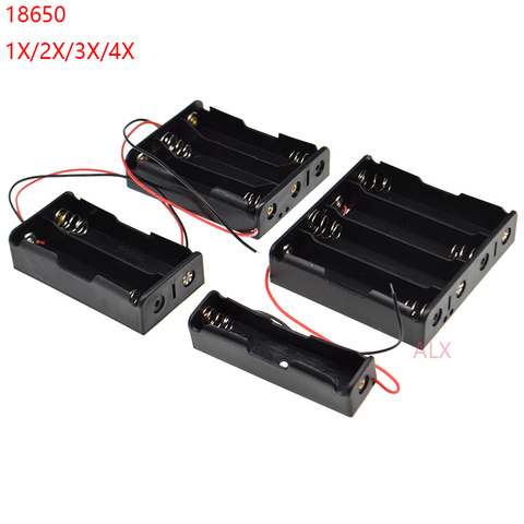 1PCS 1x 2x 3x 4x 18650 battery holder with wire 3.7V 7.4V Batteries case Storage Box diy 1/2/3/4 slot Rechargeable Battery Shell ► Photo 1/1