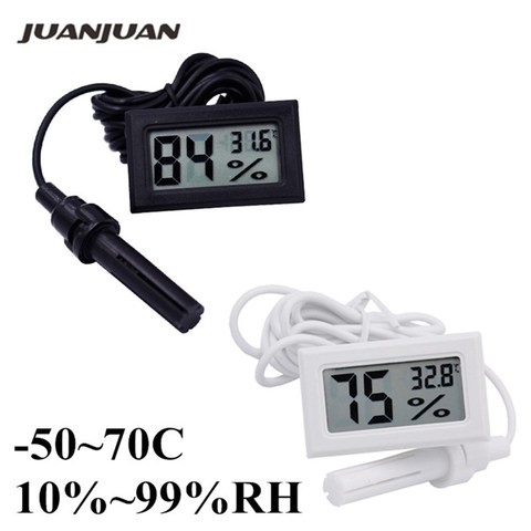 Nine Type Various Shapes Black/White Suction Cup/Sector/Round/Mini Thermometer Hygrometer Digital LCD High Quality Temperature ► Photo 1/6