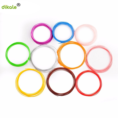 dikale 3 Meters 6 Color PLA Plastic Wire 1.75mm 3D Printer Materials Threads 3D Pen Filament for 3D Drawing Printer Pen Pencil ► Photo 1/3