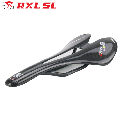 RXL SL Bicycle Saddle MTB bikes Carbon saddle 270*143mm Black 3K Gloss MTB Saddle Ultralight 2017 Carbon saddles ► Photo 1/6
