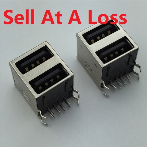 2pcs/lot USB A Type Female Socket Connector 2to1 Set G43 for Data Connection Interface Charging Free Shipping ► Photo 1/4