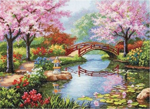 FREE delivery Top Quality popular counted cross stitch kit park garden japanese dim 35313 ► Photo 1/1