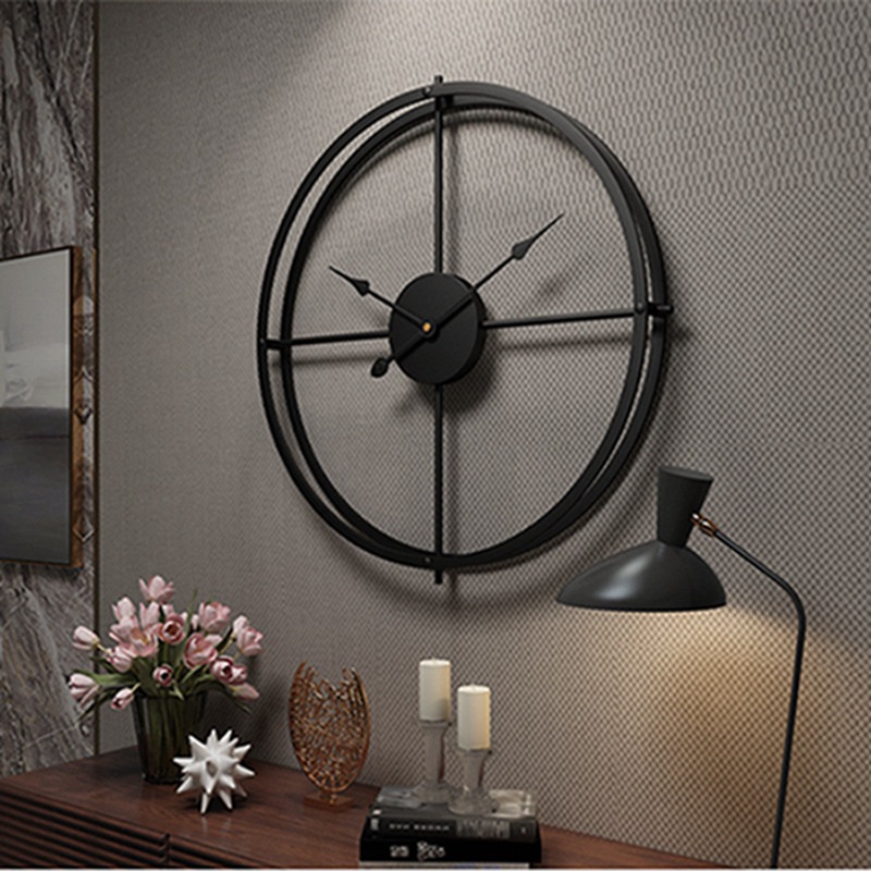 European Style Silent Wall Clock Modern Design Hanging Home Office Decor Minimal 