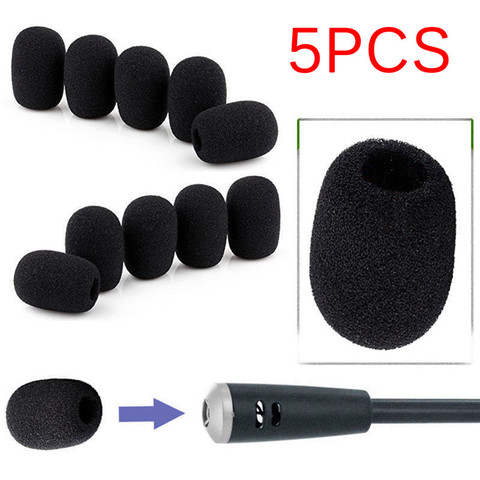 5pcs/lot Replacement Mic Cover Microphone Windscreen Windshied Headset Foam Microphone Cover Telephone Headset 35*25*10mm ► Photo 1/6