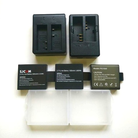 SJCAM EKEN Soocoo Original battery charger 1050/1350mAh battery for sj4000 Sj5000 M10 c30 H9 H5S THIEYE T5E 7 Camera Accessories ► Photo 1/6