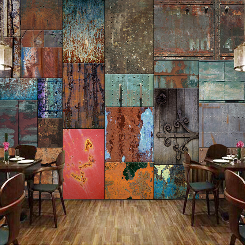 Customized Size Retro European Style Iron Sheet Rust Mural 3D Wallpaper For  Bar Restaurant Cafe Store Wall Painting Art Decor - Price history & Review  | AliExpress Seller - JiaDou Commodity Co.,