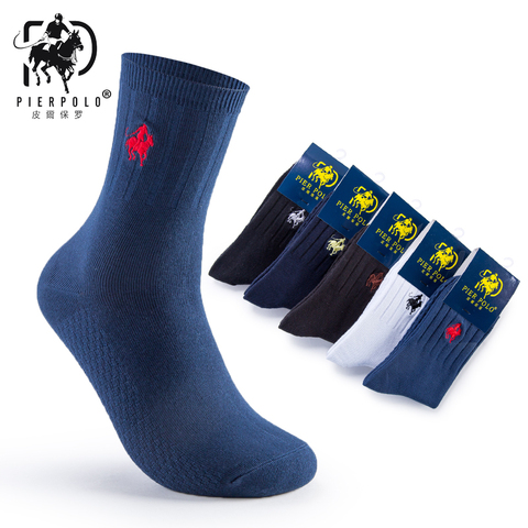 Brand Men Pier Polo Embroidery Calcetines Happy Meia Men's Socks Business Cotton Socks ► Photo 1/6