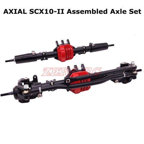 RC 1/10 SCALE ALLOY ASSEMBLED AR44 FRONT REAR + AXLES Set For ROCK CRAWLER AXIAL SCX10-II 90046 90047 ► Photo 1/6
