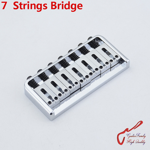 1 Set GuitarFamily Super Quality 7 Strings Electric Guitar Fixed Bridge Stainless Saddle / Steel Plate  Chrome   MADE IN KOREA ► Photo 1/1