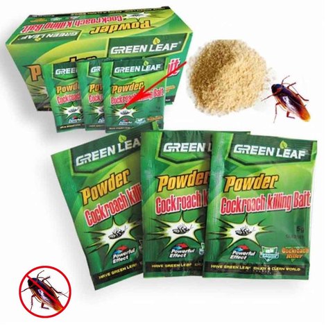 New 10 Packs Green Leaf Powder Cockroach Killer Bait Repeller Killing Trap Pest Control For Kitchen Effective Cockroach Killing ► Photo 1/6