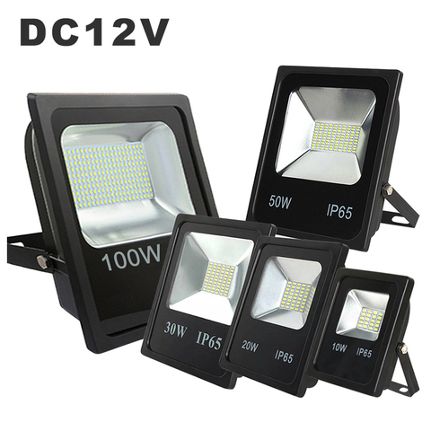 Low Voltage DC 12V LED Floodlight Waterproof IP65 10W 20W 30W 50W 100W White DC12V LED Flood Light Outdoor Spotlight Reflector ► Photo 1/1