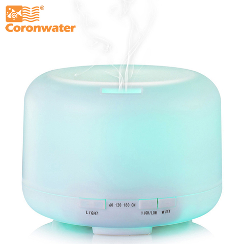 Coronwater 500ml Aroma Essential Oil Diffuser AH507 Ultrasonic Air Humidifier 7 Color Changing LED Lights for Office Home ► Photo 1/6