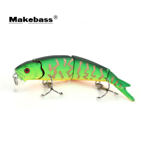 MAKEBASS 3.5in/0.26oz Minnow Sinking Fishing Lure Multi-Jointed 3 Sections Artificial Hard Baits Wobblers Pesca Fishing Tackle ► Photo 1/6